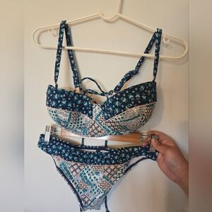 NWT Adore Me Floral Patterned Bikini Set